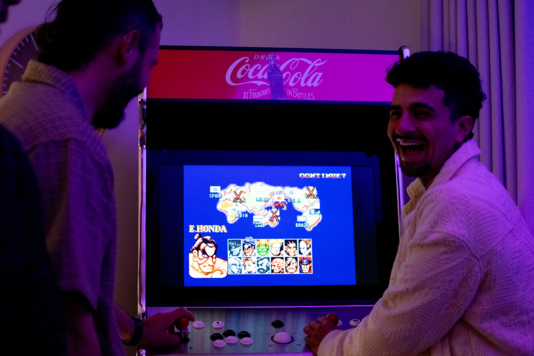 Street Fighter on the arcade — laughter